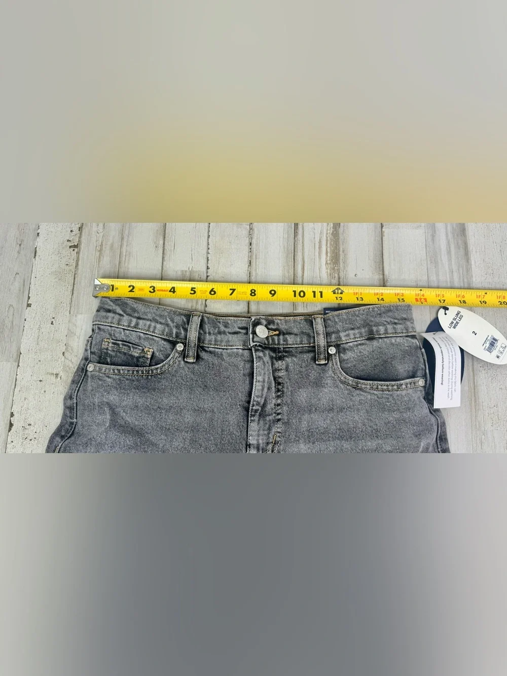 NWT Scoop Jeans Womens 2 (32x29) Gray Relaxed Wide Leg Slung High Rise - Picture 5 of 10